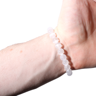 Selenite Round Bracelet - 8mm from Stonebridge Imports