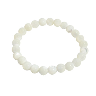 Shell White Round Bracelet - 8mm Default Title from Stonebridge Imports