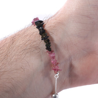 Mixed Tourmaline Chip Bead Bracelet - Sterling Silver    from The Rock Space