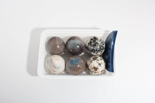 Volcano Agate, Trolleite, Dyed Agate Sphere and Moon OTT Bundle (Enhanced) from Stonebridge Imports