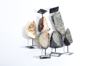 Agate Geode and Pyrite on Basalt on Stands OTT Bundle