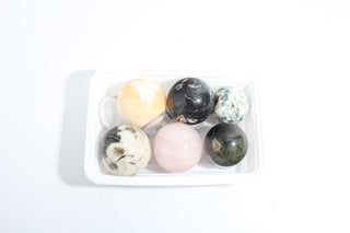 Labradorite, Quartz, Calcite Sphere OTT Bundle