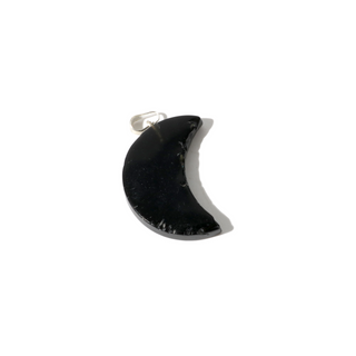 Black Obsidian B Crescent Moon Pendant - Pack of 5 from The Rock Space