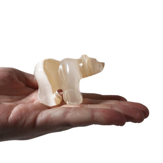 Amber Aragonite Bear Carving from The Rock Space