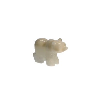 White Aragonite Bear Carving    from The Rock Space