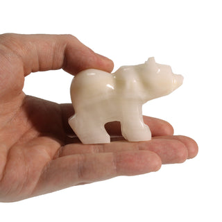 White Aragonite Bear Carving    from The Rock Space