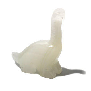 White Aragonite Apatosaurus Dinosaur Carving - 1 3/4" to 2 1/4"    from The Rock Space