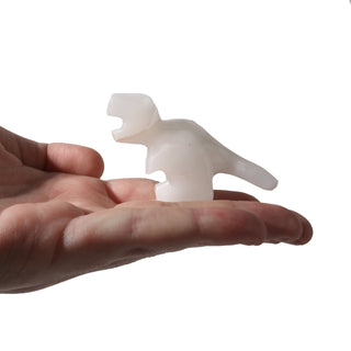 White Aragonite Tyrannosaurus Rex Dinosaur Carving - 1" to 2" from The Rock Space