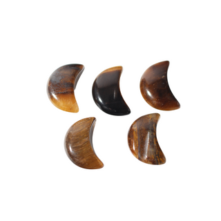 Tiger Eye Moon Carving - 5 Pack from The Rock Space