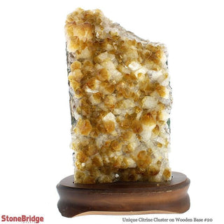 Citrine Cluster on Wood Base U#20 - 9 3/4"    from The Rock Space