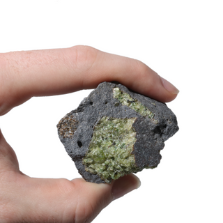 Peridot Clusters on Basalt - 1 kg Flat    from Stonebridge Imports