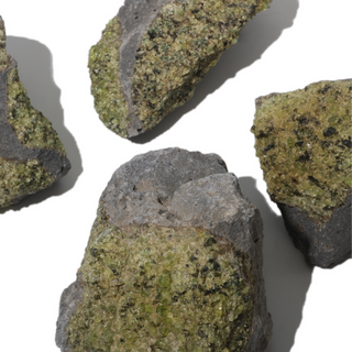 Peridot Clusters on Basalt - 1 kg Flat from The Rock Space