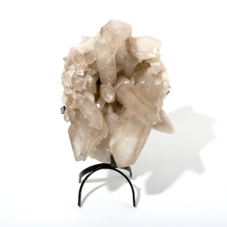 Smoky Quartz Cluster on Iron Stand U#4 - 10" from The Rock Space