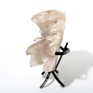 Smoky Quartz Cluster on Iron Stand U#4 - 10" from The Rock Space
