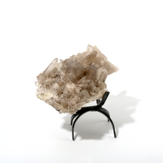 Smoky Quartz Cluster on Iron Stand U#5 - 9" from The Rock Space