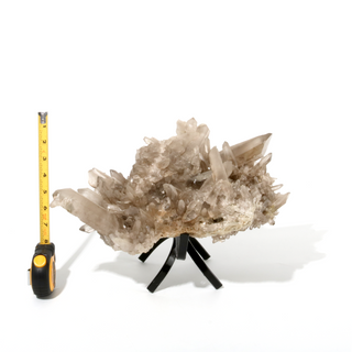 Smoky Quartz Cluster on Iron Stand U#5 - 9"    from The Rock Space