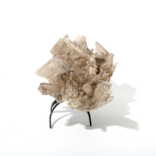 Smoky Quartz Cluster on Iron Stand U#5 - 9" from The Rock Space