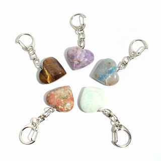 Mixed Stone Heart Charm - Pack of 5 - 1" from Stonebridge Imports