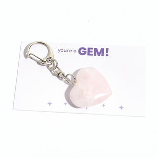 Rose Quartz Heart Charm - 1" from The Rock Space