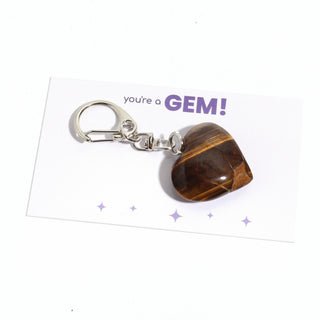 Tiger Eye Heart Charm - 1" from The Rock Space