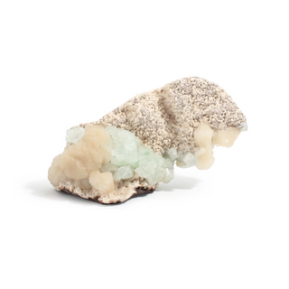 Stilbite and Calcite Cluster on Matrix Unique #60 from The Rock Space