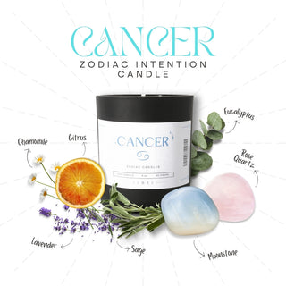 Crystal Zodiac Candle Cancer from The Rock Space