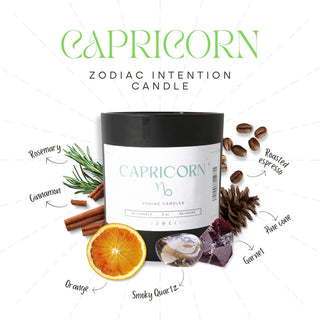 Crystal Zodiac Candle Capricorn from The Rock Space