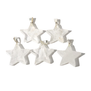 Clear Quartz B Star Pendant - Pack of 5 from The Rock Space