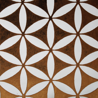 Selenite Gold Flower of Life Charging Plate