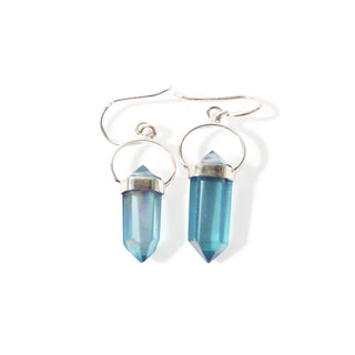Aqua Aura Double Terminated - Earrings from Stonebridge Imports