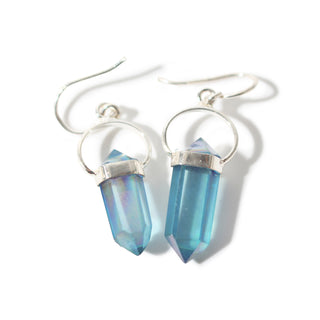 Aqua Aura Double Terminated - Earrings from Stonebridge Imports
