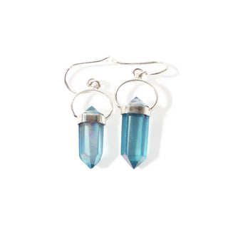 Aqua Aura Double Terminated - Earrings from The Rock Space