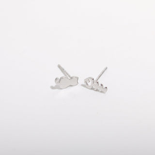 925 Silver Cat Earrings With Fish Skeleton from Stonebridge Imports