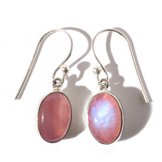 Rainbow Moonstone Cabochon Earrings - Pink    from The Rock Space