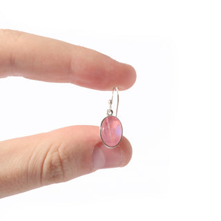 Rainbow Moonstone Cabochon Earrings - Pink    from The Rock Space