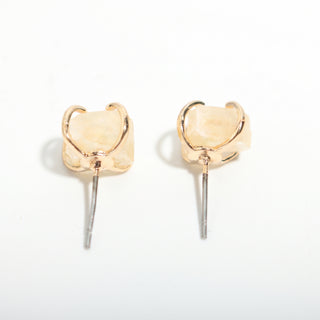 Citrine Silver/Gold Plated Chakra Stud Earrings from Stonebridge Imports