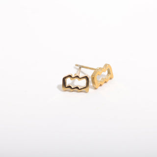 Gold Plated Zodiac Earrings Aquarius from Stonebridge Imports