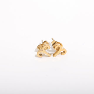 Gold Plated Zodiac Earrings Aries from Stonebridge Imports