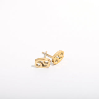 Gold Plated Zodiac Earrings Cancer from Stonebridge Imports