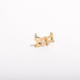 Gold Plated Zodiac Earrings Gemini from Stonebridge Imports