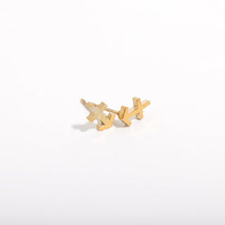 Gold Plated Zodiac Earrings Sagittarius from Stonebridge Imports