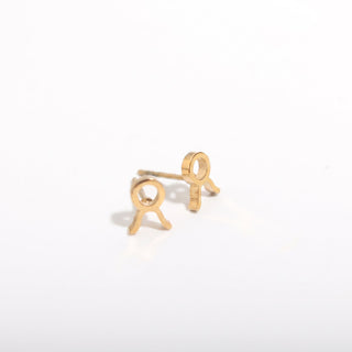 Gold Plated Zodiac Earrings Taurus from Stonebridge Imports