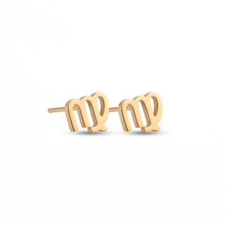 Gold Plated Zodiac Earrings Virgo from Stonebridge Imports