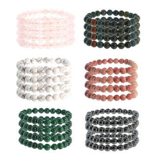 The Essentials 8mm - Crystal Bead Bracelet Bundle - 24 pieces    from Stonebridge Imports