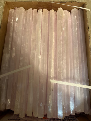 Selenite Logs Sealed 20kg Box from The Rock Space