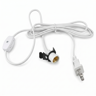 White Power Cord for Crystal Lamp - 7W bulb included - UL Listed US Plug from The Rock Space