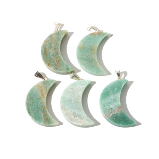 Green Aventurine B Crescent Moon Pendant - Pack of 5 from The Rock Space