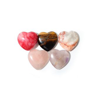 Tiny Heart 5 Pack - Assorted (Contains Dyed Stones) from The Rock Space