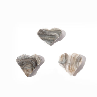 Agate Druze Hearts Carving - 3pk (1/2" to 1", 5-10g)    from The Rock Space