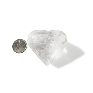 Clear Quartz A Faceted Heart #3 - 1 1/2" from The Rock Space